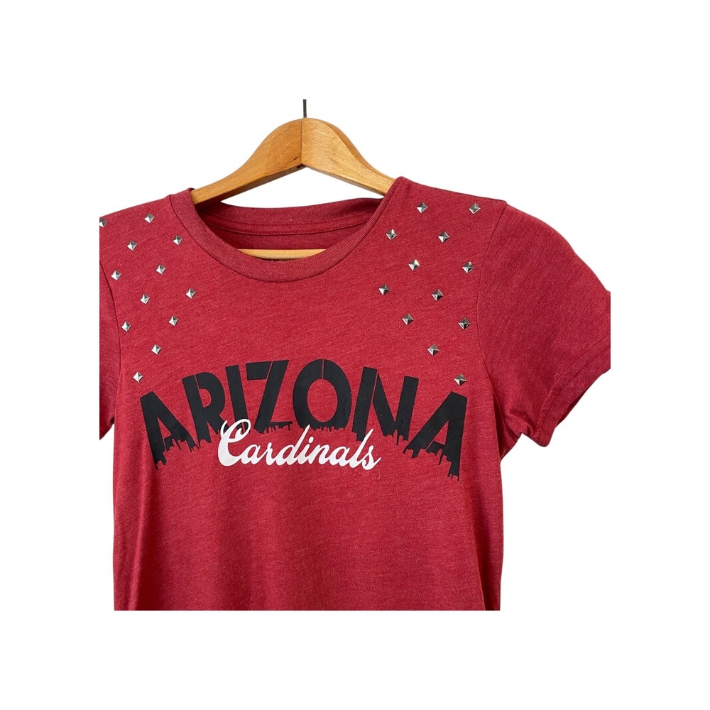 Arizona‎ Cardinals T Shirt Studded Gildan Aer Maroon Women's XS Extra Small - Picture 2 of 6